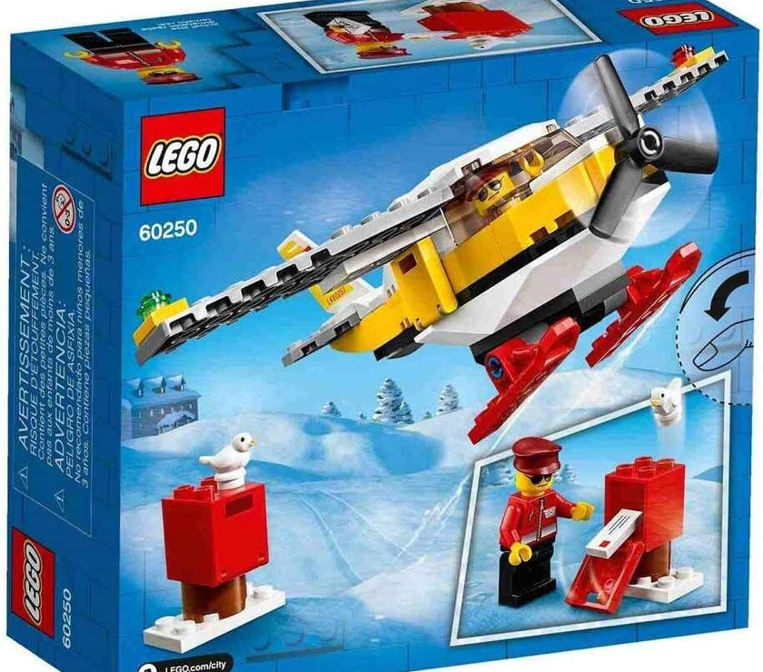 LEGO City Mail Plane 60250 Pretend-Play Toy, Fun Building Set for Kids